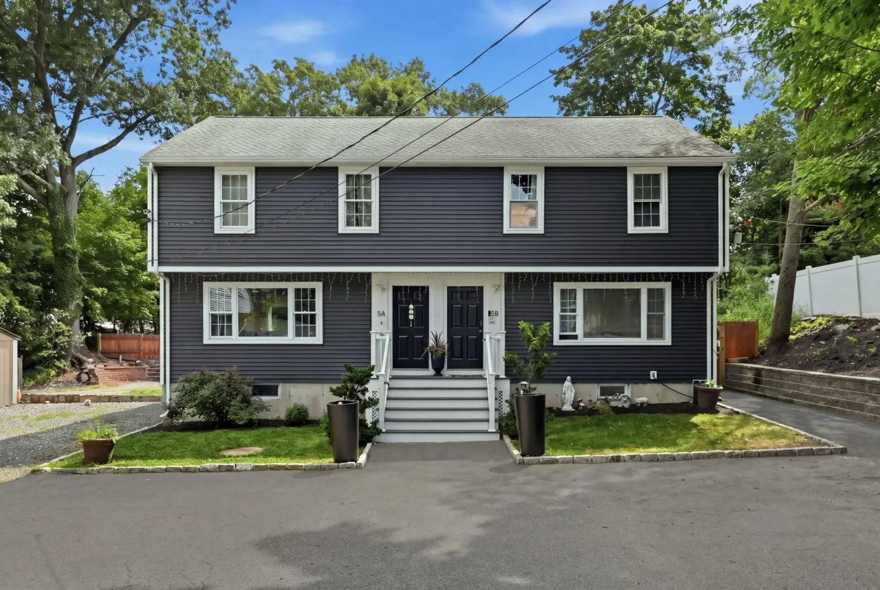 A two-family colonial.